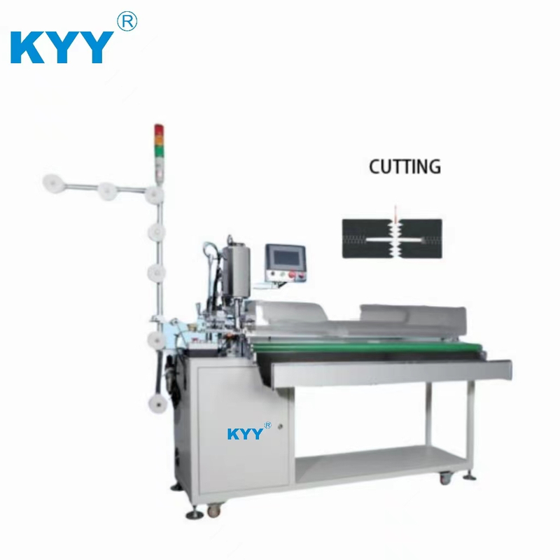 KYY Long Zipper Size Ultrasonic Robot Arm Cutting Machine No Length Limited
