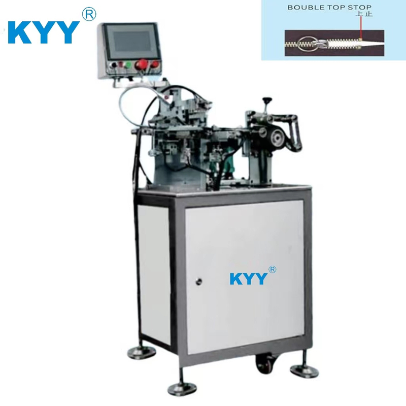 KYY New Type Full-auto Metal U Type Particle Zipper Top Stop Machine