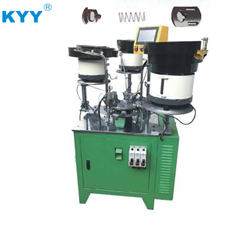 KYY High Quality Three in One Plastic Metal Stopper Spring Button Assembly Making Machine