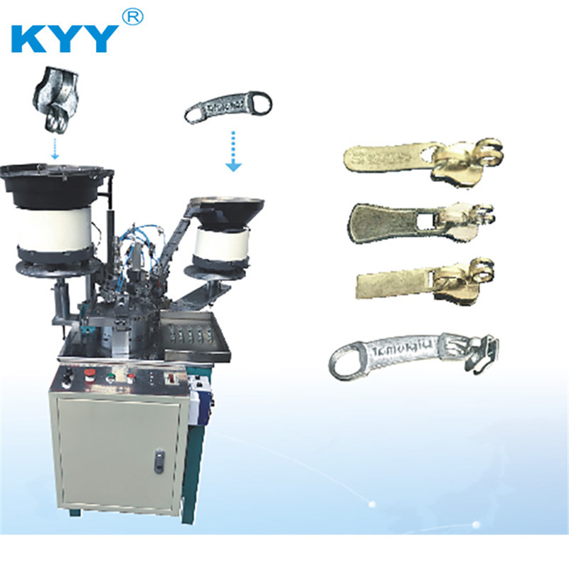 KYY Automatic non-lock hole zipper slider puller making assembly machine factory